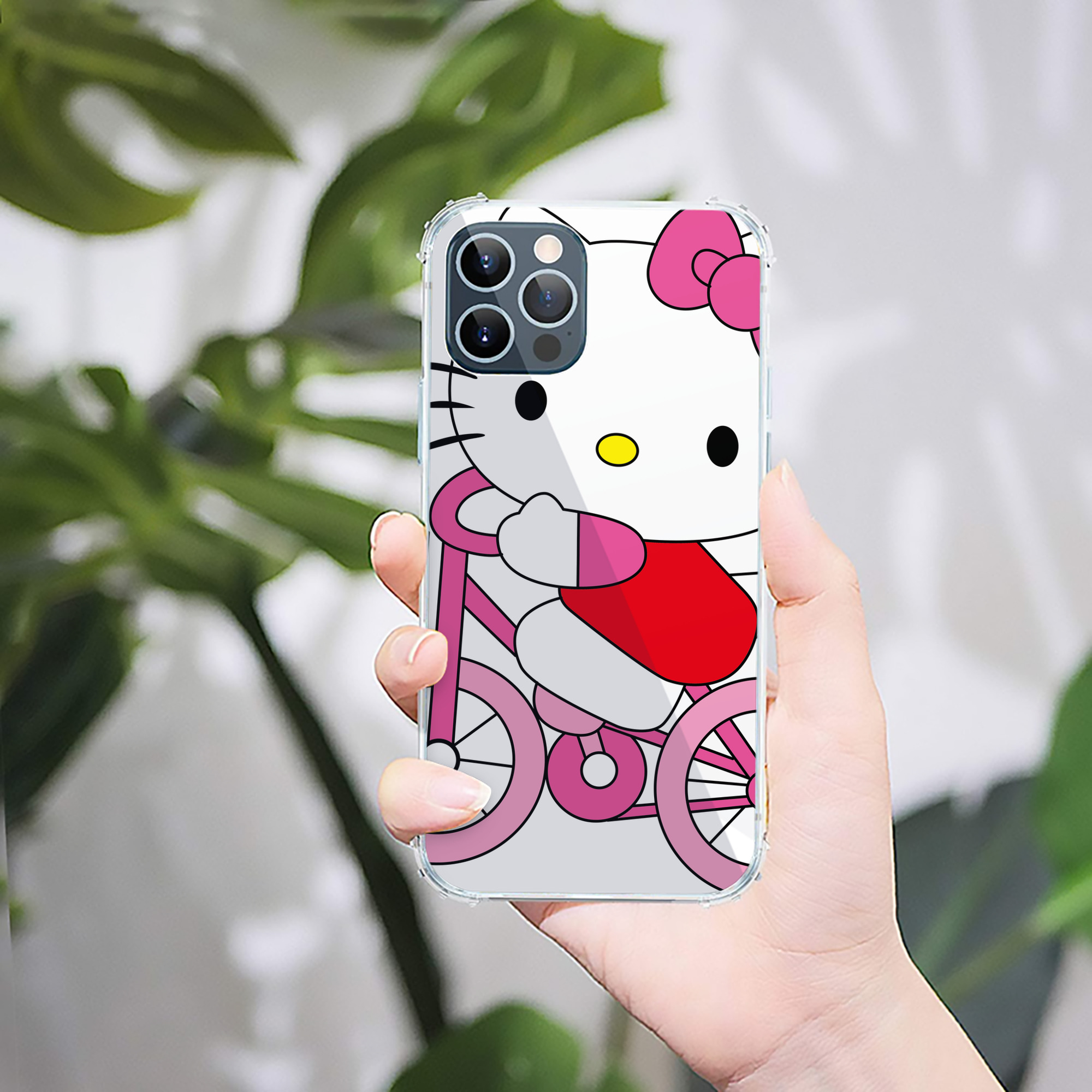（画像用） Hello Kitty ハローキティ 【iPhone 12シリーズ対応】透明スマホケース（クリアソフトケース）